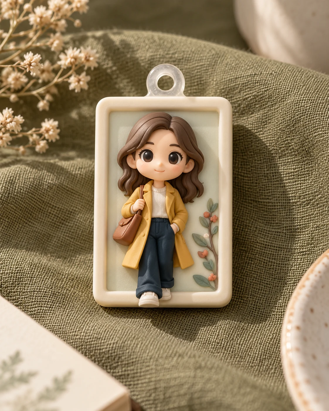 Framed Photo Figurine Charm — illustrative product view