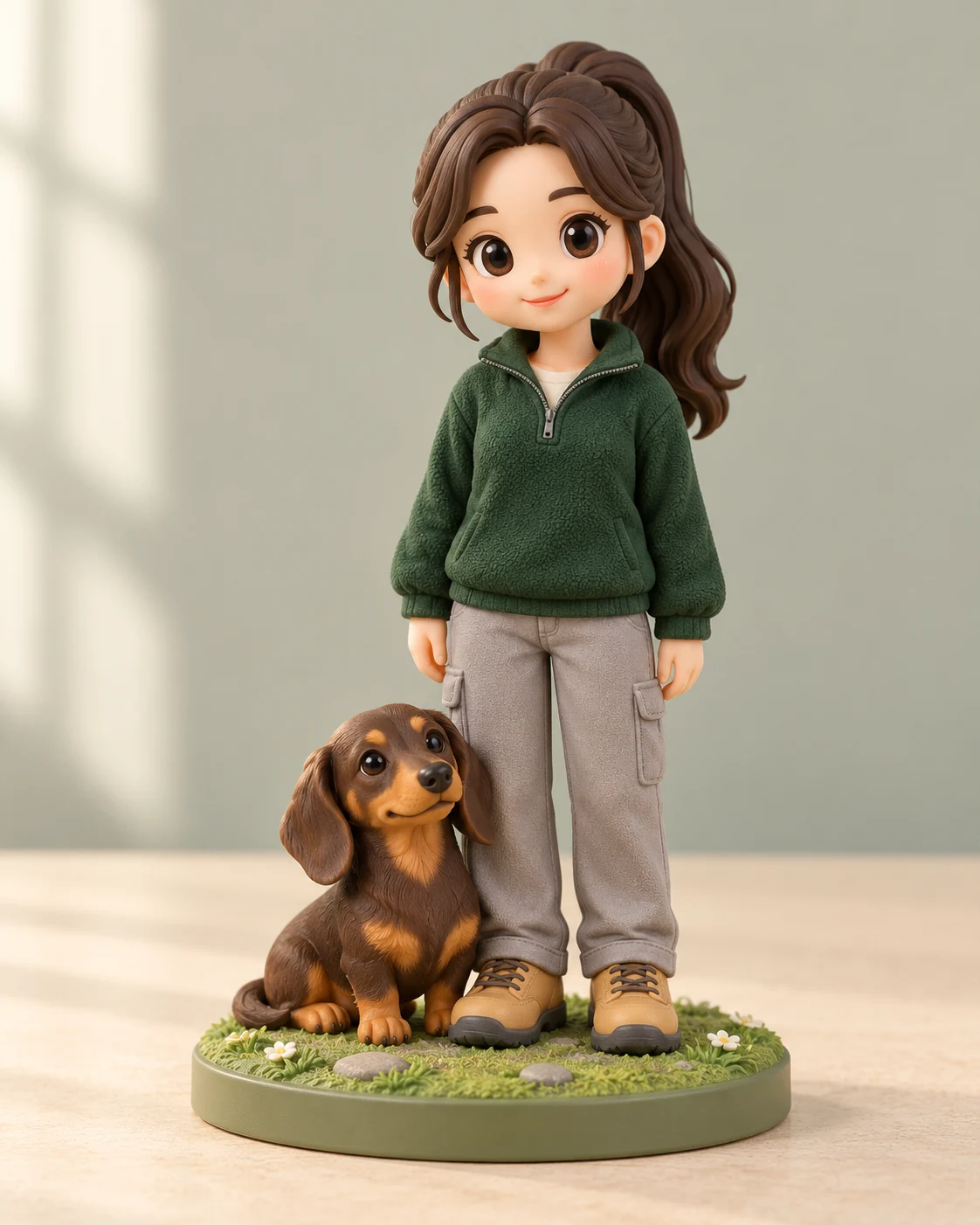Owner and Pet Figurine — illustrative product view
