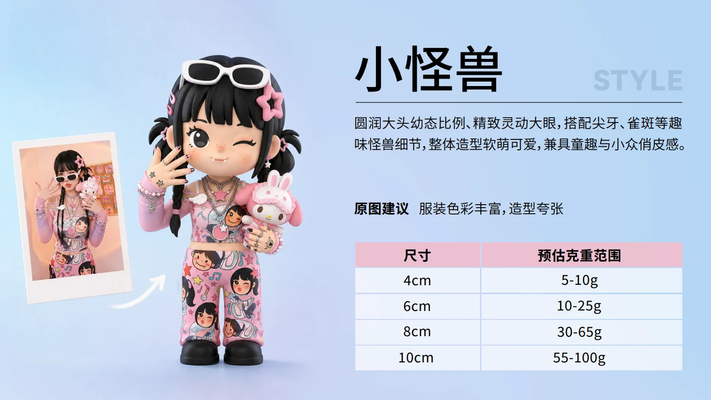 Big-eyed Cartoon catalog style illustration